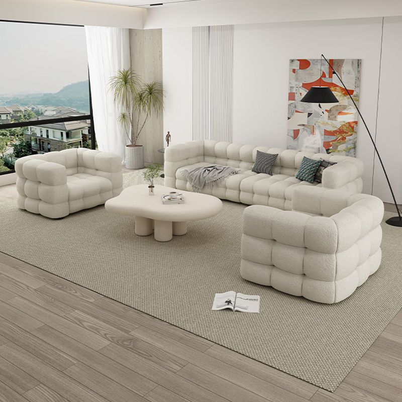 35" Wide Scandinavian Sofa Bed White Fabric Seating with Pillows Clearhalo 'furn' 'furn_sofas' 'Furniture' 'Living Room Furniture' 'Sofa' 'sofas' 1200x1200_d6697664-2b59-4fc8-a92f-66dba1791077