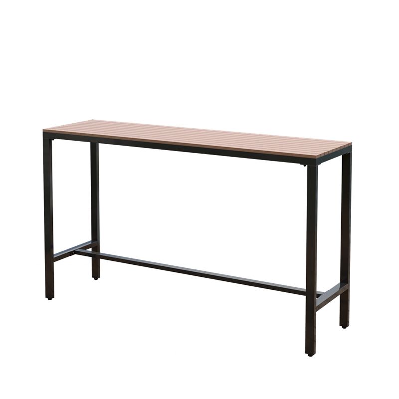 Industrial Faux Wood Pub Table Set 1/5 Pieces Bar Set with Metal Frame Clearhalo 'Bar Furniture' 'furn' 'furn_home_bar_bar_sets' 'Furniture' 'Home Bars & Bar Sets' 'home_bar_bar_sets' 'Kitchen & Dining Furniture' 1200x1200_d669819a-3bb4-4ed3-9a1a-91570bca6850