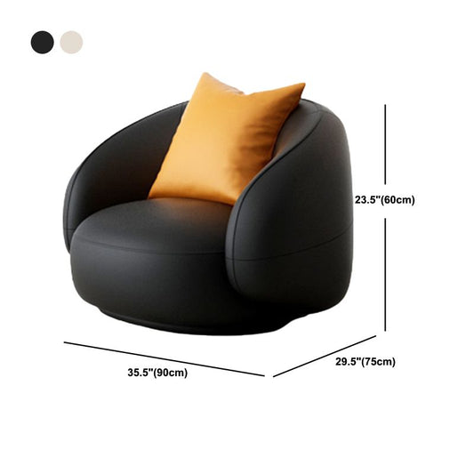 Zeitgenössisches gebogenes Sofa für Wohnung mit Smoking -Arm -Sofa 35,43 "breit