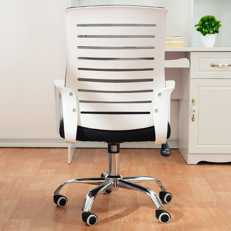 Fauteuil de conférence contemporain à dossier moyen en microfibre, chaise de bureau