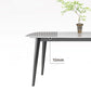 Contemporary White Rectangular Stone Dining Table with 4 Steel Foot Clearhalo 'Dining Tables & Seating' 'Dining Tables' 'dining_table' 'furn' 'furn_dining_table' 'Furniture' 'Kitchen & Dining Furniture' 1200x1200_d66a0650-204b-4f7c-9ff7-f3766792631c