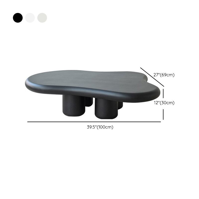 Nordic Irregular 4 Legs Coffee Table 11.8" H Wood Cocktail Table Clearhalo 'Coffee & Accent Tables' 'Coffee Tables' 'coffee_tables' 'furn' 'furn_coffee_tables' 'Furniture' 'Living Room Furniture' 1200x1200_d66cc2c4-42b0-4342-b79e-4e77099f4b2c