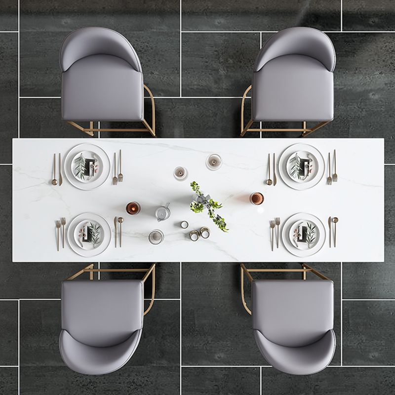 Mesa de comedor de acento de mármol contemporáneo