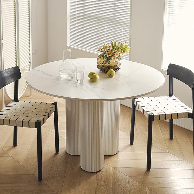Stone Top Dining Table Modern Round Dining Table with 3 Legs