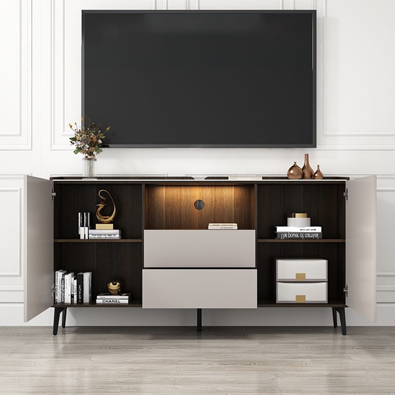 Mueble TV de piedra estilo moderno Mueble TV con 2 puertas y 2 cajones