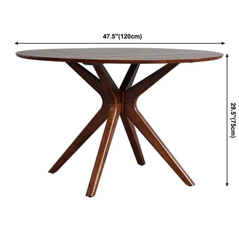 Contemporary Round Dining Table Pine Solid Wood Pedestal Table for Dining Room Kitchen Table Clearhalo ' dining_table' 'Dining Tables & Seating' 'Dining Tables' 'Furniture' 'furniture_dining_table' 'Kitchen & Dining Furniture' 'kitchen&dining_furn' 'kitchen' 'kitchen_dining_table' 1200x1200_d66fed2a-45de-489a-bd19-8106dcd81550