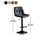 Swivel and Adjustable Bar Chair Modern Faux Leather Armless Bar Chair Clearhalo 'Bar Furniture' 'Bar Stools' 'bar_stools' 'furn' 'furn_bar_stools' 'Furniture' 'Kitchen & Dining Furniture' 1200x1200_d670c504-c995-4813-b79c-8f4efe2eba10