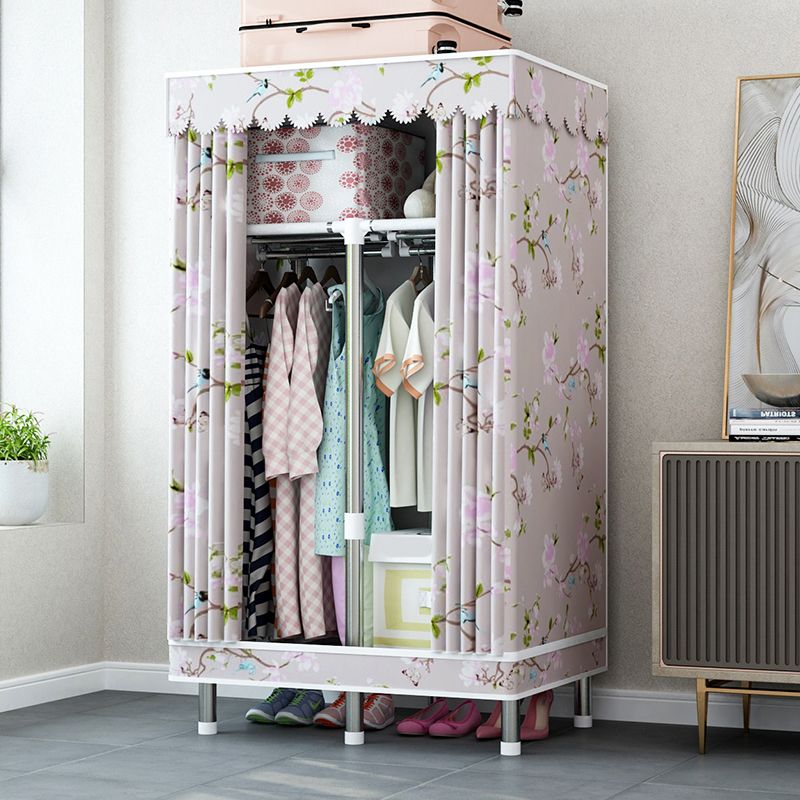 Steel Wardrobe Closet with Legs Modern Wardrobe Cabinet for Home Clearhalo 'Armoires & Wardrobes' 'armoires_wardrobes' 'Bedroom Furniture' 'furn' 'furn_armoires_wardrobes' 'Furniture' 1200x1200_d671cb93-e991-41a6-bb16-0a2443f8560d