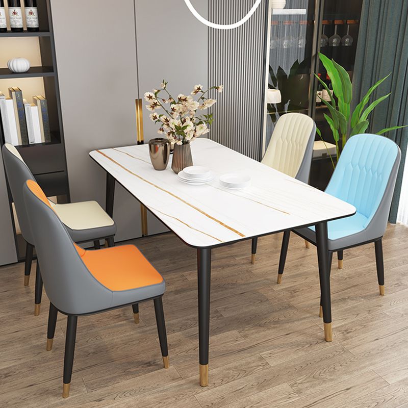 Scandinavian Indoor Side Chair Parsons Back Metal Upholstered Dining Room Chair Clearhalo ' kitchen&dining_furn' 'Dining Chairs' 'Dining Tables & Seating' 'dining_chair' 'furn' 'furn_dining_chair' 'Furniture' 'furniture_dining_chair' 'Kitchen & Dining Furniture' 'kitchen' 1200x1200_d673514d-8bdc-4bba-8386-ea09bb4d904f