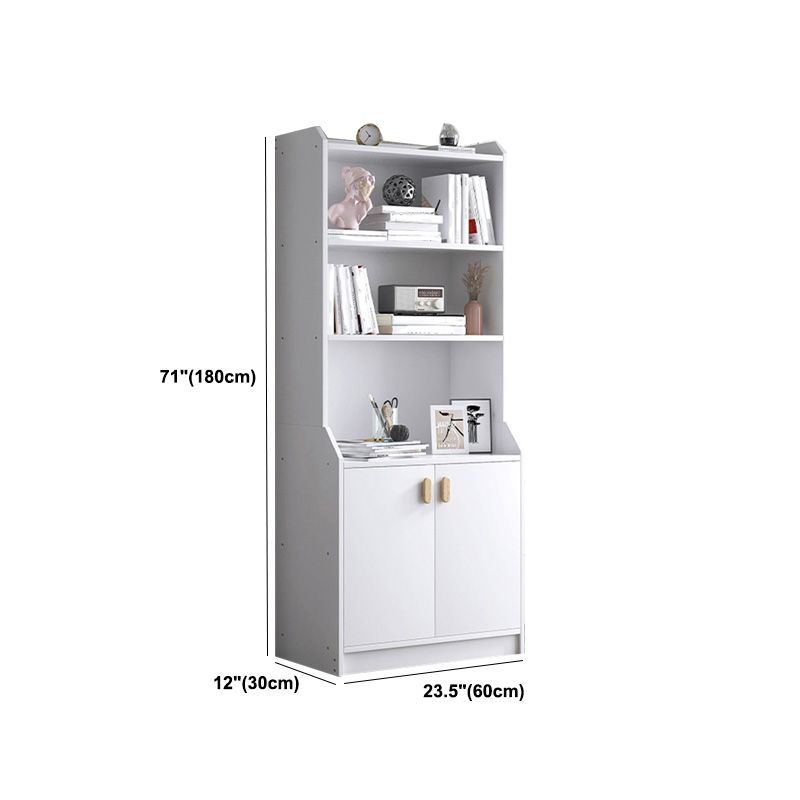 Contemporary Style Standard Bookshelf 11.8-Inch Wide Engineered Wood Bookcase for Home