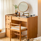 Skandinavische Schubladen Schminktisch Massivholz Kommode Spiegelte Waschtisch -Set
