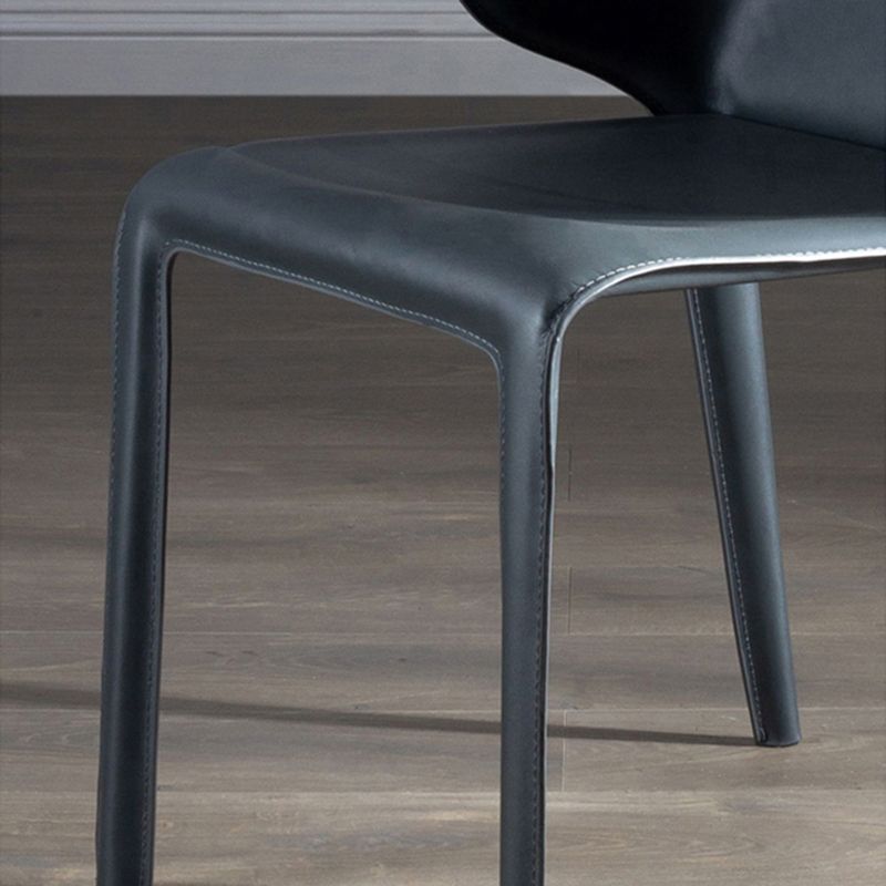 Faux Leather Dining Chair Modern Upholstered Chair with Metal Legs Clearhalo 'Dining Chairs' 'Dining Tables & Seating' 'dining_chair' 'furn' 'furn_dining_chair' 'Furniture' 'Kitchen & Dining Furniture' 1200x1200_d674db3f-7af0-4b14-9b73-4703ae3a2868