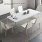 Modern White Kitchen Dining Table Sintered Stone Rectangle Dining Table with 4 Legs Base Clearhalo ' dining_table' 'Dining Tables & Seating' 'Dining Tables' 'Furniture' 'furniture_dining_table' 'Kitchen & Dining Furniture' 'kitchen&dining_furn' 'kitchen' 'kitchen_dining_table' 1200x1200_d6755362-96ac-4c30-b4a6-090e37fe9847