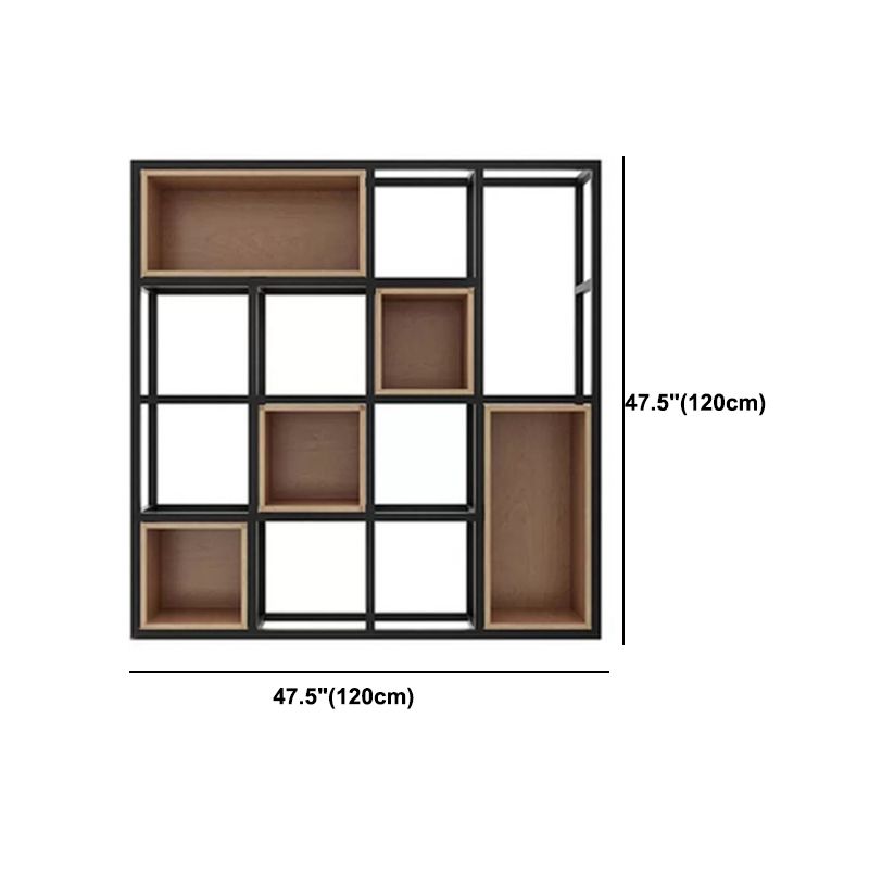 Industrial Style Bookcase Wall Mounted Bookshelf for Office and Study Room Clearhalo 'Bookcases' 'furn' 'furn_bookcases' 'Furniture' 'Office Furniture' 1200x1200_d6762ffc-cd4c-4dd9-8a2e-313be83acf5c