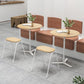 Metal Modern Round Dining Table Pine Wood Top Table for Kitchen Clearhalo 'Dining Tables & Seating' 'Dining Tables' 'dining_table' 'furn' 'furn_dining_table' 'Furniture' 'furniture_dining_table' 'Kitchen & Dining Furniture' 'kitchen' 'kitchen_dining_table' 1200x1200_d676e18a-76d6-4504-b901-4c2055bdbbee