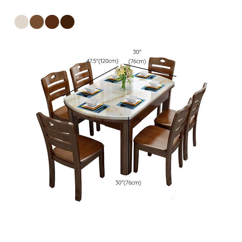 Modern Stone Round Dining Table Rubber Wood Legs for Dining Room Clearhalo 'Dining Tables & Seating' 'Dining Tables' 'dining_table' 'furn' 'furn_dining_table' 'Furniture' 'Kitchen & Dining Furniture' 1200x1200_d676fc8e-c962-470b-b2c0-5ddc8708d237