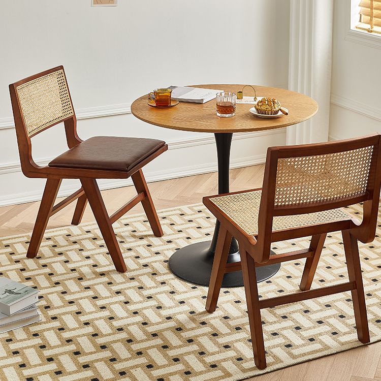 Traditional Wood Dining Chair Kitchen Cane Back Open Back Dining Side Chair Clearhalo ' kitchen&dining_furn' 'Dining Chairs' 'Dining Tables & Seating' 'dining_chair' 'furn' 'furn_dining_chair' 'Furniture' 'furniture_dining_chair' 'Kitchen & Dining Furniture' 'kitchen' 1200x1200_d679a83d-145a-4946-99a4-01cd92904b20