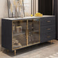 Glam Style Dining Buffet Stone Sideboard with Cabinets and Drawers Clearhalo 'buffet_sideboard' 'Buffets & Sideboards' 'furn' 'furn_buffet_sideboard' 'Furniture' 'Kitchen & Dining Furniture' 1200x1200_d67a78e1-af47-49ee-95cf-61a4c39fe590
