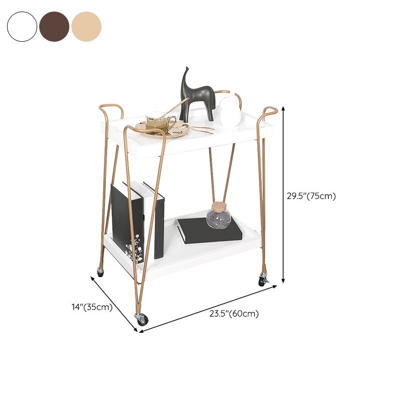 Modern Style Wood Prep Table 29.53"H Rolling Prep Table for Home Use