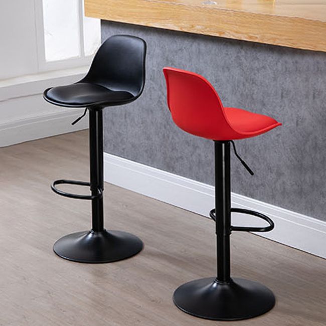 Contemporary Metal Dining Kitchen Room Armless Stool Adjustable Height Barstool Clearhalo 'Bar Furniture' 'Bar Stools' 'bar_stools' 'furn' 'furn_bar_stools' 'Furniture' 'furniture_bar_stools' 'Kitchen & Dining Furniture' 1200x1200_d67acbda-1c98-40a7-b91b-9d41a95a7f29