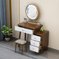 Solid Wood Makeup Vanity Desk Modern Makeup Vanity Desk Table with 4 Drawers