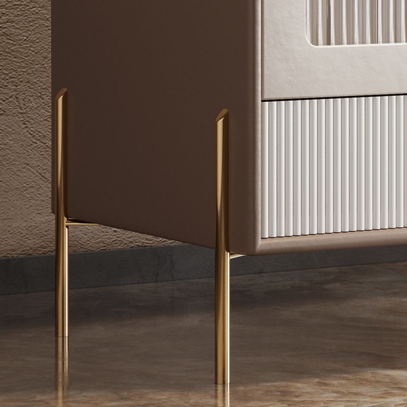 2 Schubladen Glamakzent Tisch Nachttest antikes Finishbett Nachttisch