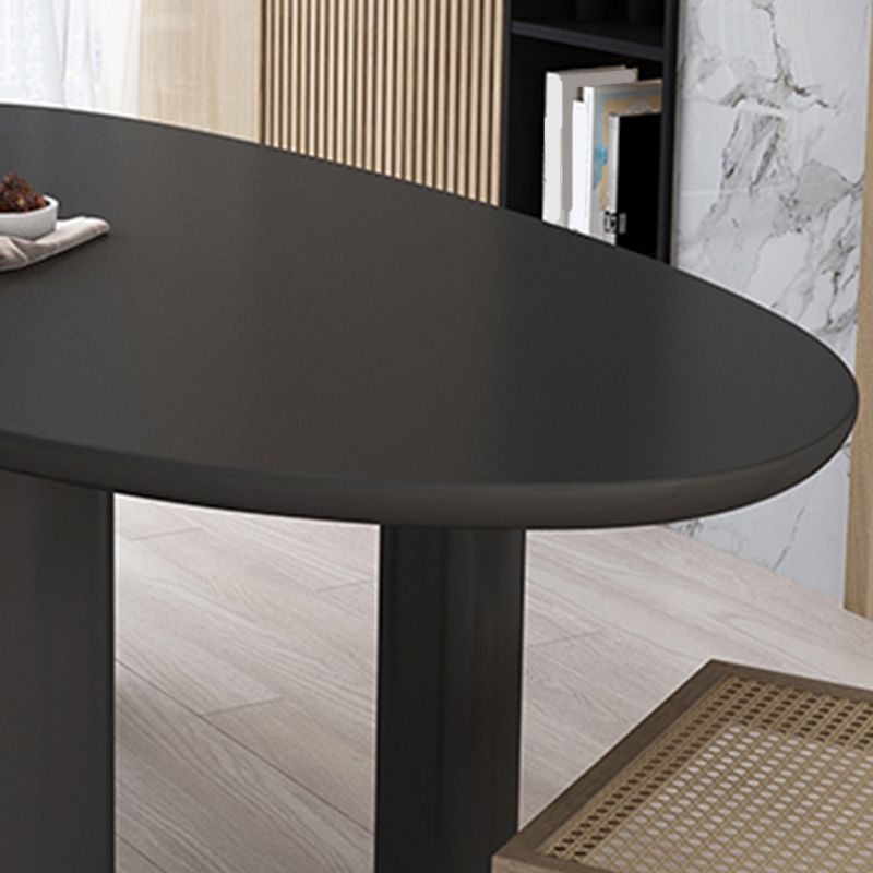 Modern Solid Wood Dining Table Oval Wooden Table with 4 Legs Clearhalo 'Dining Tables & Seating' 'Dining Tables' 'dining_table' 'furn' 'furn_dining_table' 'Furniture' 'Kitchen & Dining Furniture' 1200x1200_d680a0a4-0cbb-4251-b29d-a39eb1344996