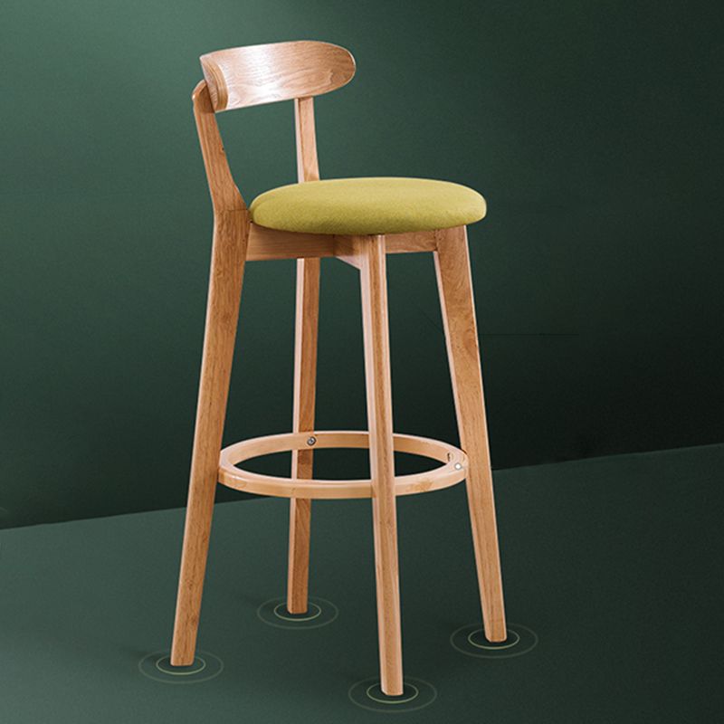 Contemporary Beech Home Barstool Matte Finish Upholstered Bar Stools Clearhalo 'Bar Furniture' 'Bar Stools' 'bar_stools' 'furn' 'furn_bar_stools' 'Furniture' 'Kitchen & Dining Furniture' 1200x1200_d681aeea-2447-40f3-88d0-cd9fb7ed0d63