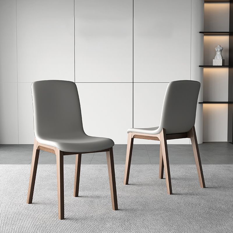 Chaise Parsons de chaise latéral moderne en cuir fausse avec rembourrage