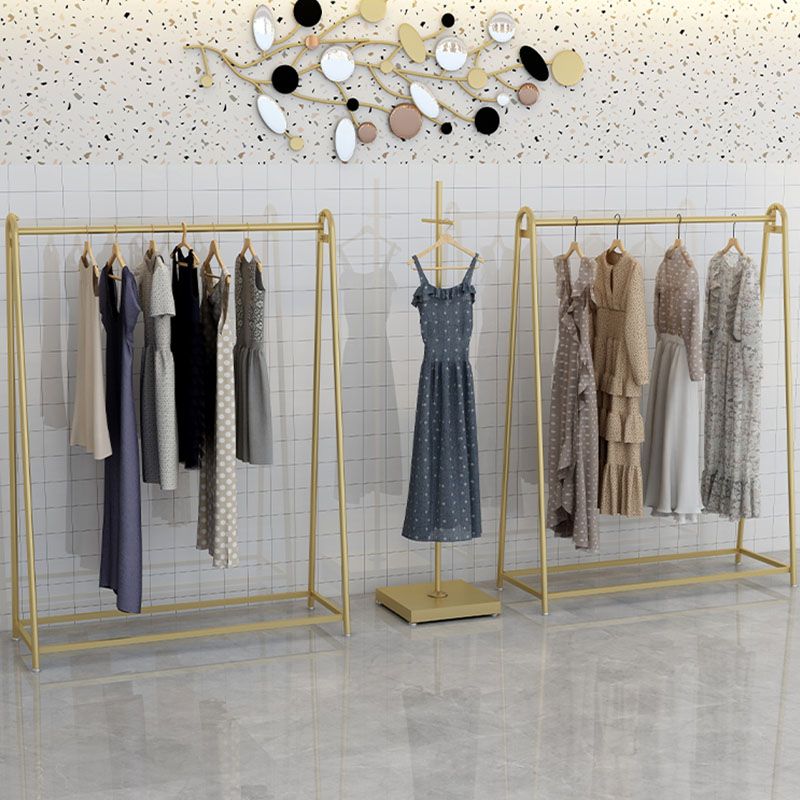 Freiständige Kleiderbügel hell Luxus Hall Tree Metalldelte Rack