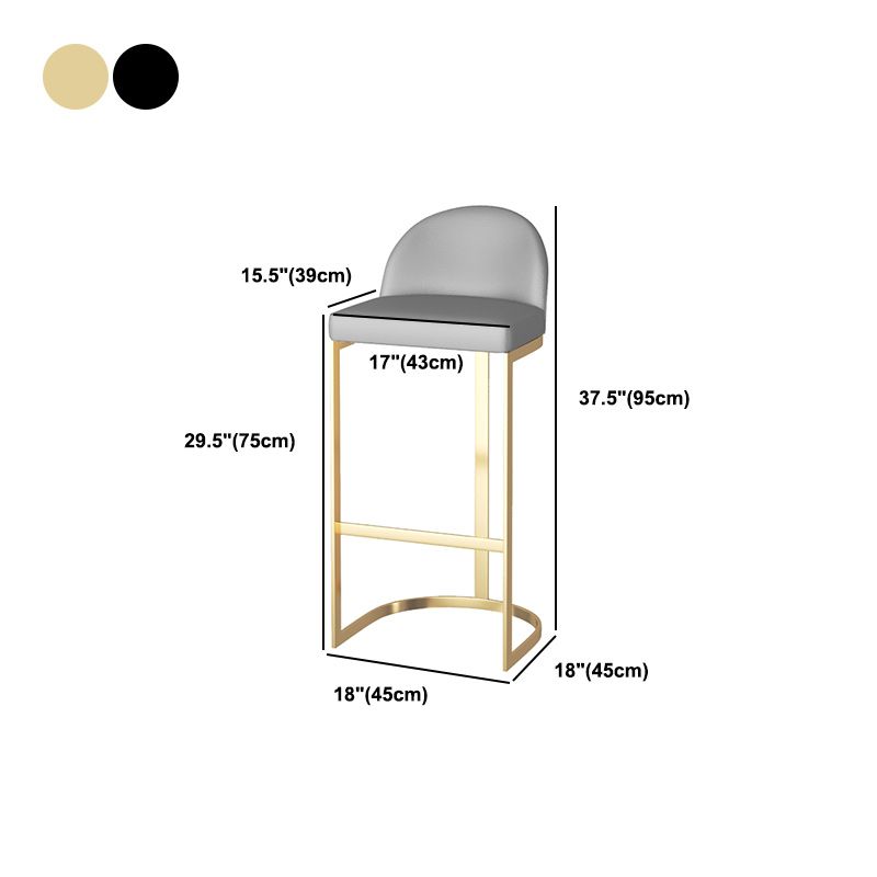 Scandinavian Bucket Counter & Bar Stool Faux Leather Bar Stool for Dining Room Clearhalo 'Bar Furniture' 'Bar Stools' 'bar_stools' 'furn' 'furn_bar_stools' 'Furniture' 'Kitchen & Dining Furniture' 1200x1200_d682e6dc-6de2-4da3-8dc7-927c89b0f71e