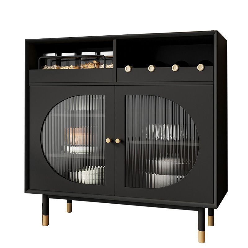 Moderna scheda rettangolare minimalista Casa Black Side Board con porta