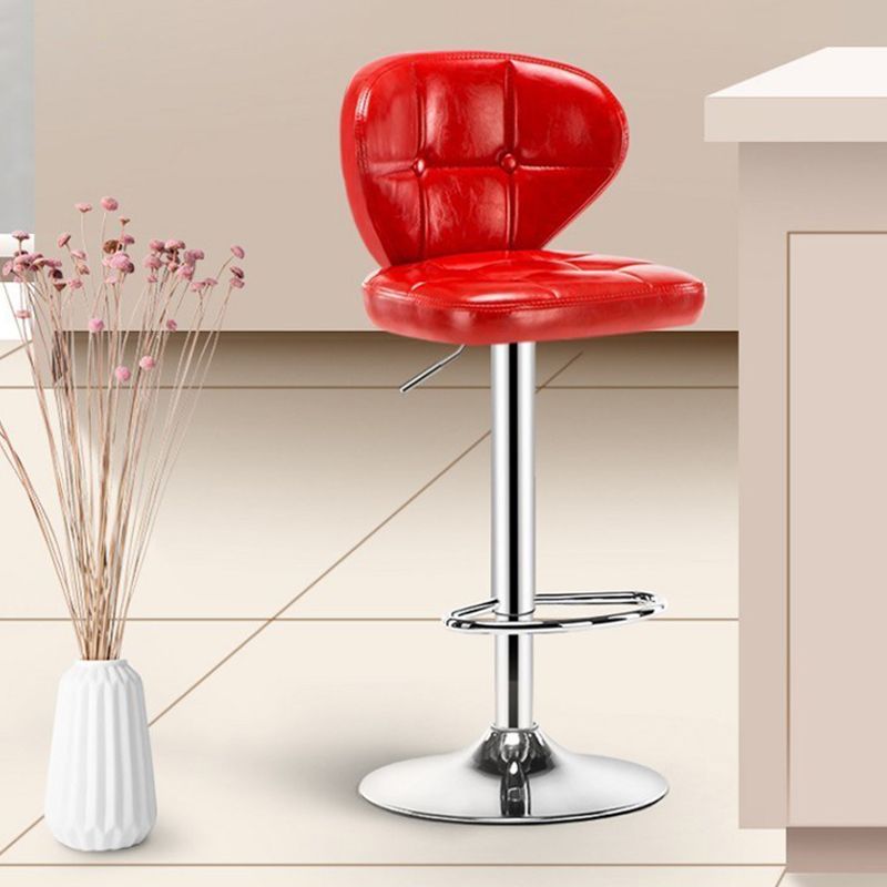 Modern Rotatable Backrest Counter Stool Steel Cashier Bar Stool with Cushion and Pedal Clearhalo 'Bar Furniture' 'Bar Stools' 'bar_stools' 'furn' 'furn_bar_stools' 'Furniture' 'furniture_bar_stools' 'Kitchen & Dining Furniture' 1200x1200_d683830e-7f9b-48ab-940f-3c92a6fd4147