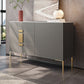 Glam Buffet Table Stone Sideboard Armadio con porte per soggiorno