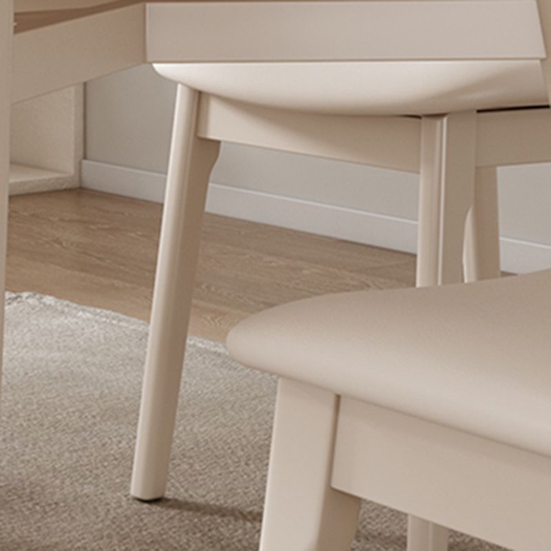 Modern 1/4/5/7 Pieces Dining Chairs Set Stone Round Furniture in White Clearhalo 'Dining Room Sets' 'Dining Tables & Seating' 'dining_room_set' 'furn' 'furn_dining_room_set' 'Furniture' 'Kitchen & Dining Furniture' 1200x1200_d6898963-1ac4-49a4-a82f-0622b287846f