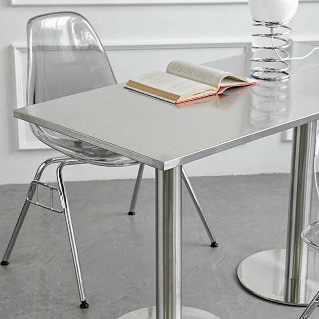 Industrial Style Dining Site Table Stainless Steel Dining Room Collection Clearhalo ' dining_table' 'Dining Tables & Seating' 'Dining Tables' 'furn' 'furn_dining_table' 'Furniture' 'furniture_dining_table' 'Kitchen & Dining Furniture' 'kitchen&dining_furn' 'kitchen' 'kitchen_dining_table' 1200x1200_d68b2784-7365-404e-80b2-72a32ddf8f61