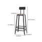 Industrial Armless Counter Stool Iron Cafe Bar Stool with Leather Cushion and Pedal Clearhalo 'Bar Furniture' 'Bar Stools' 'bar_stools' 'furn' 'furn_bar_stools' 'Furniture' 'furniture_bar_stools' 'Kitchen & Dining Furniture' 1200x1200_d68b63d0-1cf3-4fbf-ac2d-80e35edc5bc3