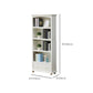 Wooden Closed Back Bookcase Standard Contemporary Bookshelf with Shelves