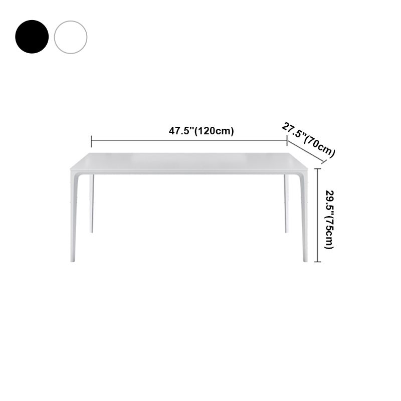 Sintered Stone Dining Table Industrial Style 4 Legs Base Rectangle Table for Home Clearhalo ' dining_table' 'Dining Tables & Seating' 'Dining Tables' 'furn' 'furn_dining_table' 'Furniture' 'furniture_dining_table' 'Kitchen & Dining Furniture' 'kitchen&dining_furn' 'kitchen' 'kitchen_dining_table' 1200x1200_d68c8302-c924-4dd5-916e-d7a44f24e497