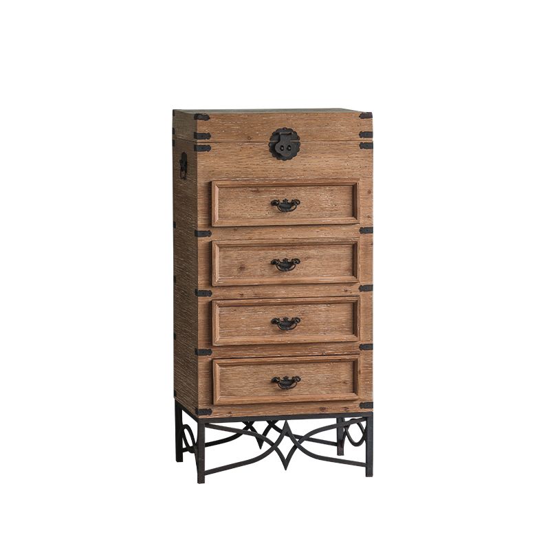 Moderne moderne houten rechthoek IJzeren benen Accent Cabinet met lade