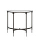 Glam Marble Accent Table Half Moon Sofa Console Table for Hall