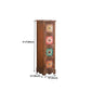 Coffre de rangement traditionnel marron, coffre de lingerie vertical avec tiroirs