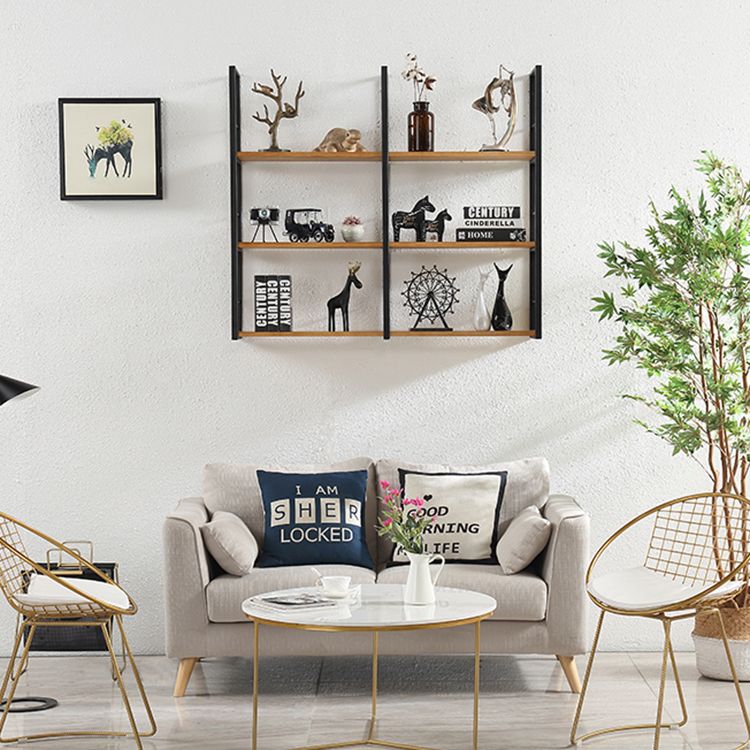 Wall Mounted Industrial Bookshelf Iron Frame Pine Wood Bookshelf for Bedroom Clearhalo 'Bookcases' 'furn' 'furn_bookcases' 'Furniture' 'furniture_bookcases' 'Office Furniture' 1200x1200_d691aefa-49b0-4319-bb6f-cafd46ae78c4