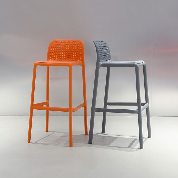 Modern Armless Backrest Counter Stool Plastic Cafe Bar Stool with Plastic Seat Clearhalo 'Bar Furniture' 'Bar Stools' 'bar_stools' 'furn' 'furn_bar_stools' 'furniture_bar_stools' 'Kitchen & Dining Furniture' 'kitchen&dining_furn' 'kitchen' 'kitchen_furn' Furniture' 1200x1200_d691e4f3-5e8f-468a-a1bc-6abac6675ce0