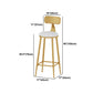 Glam 1/2/3-teiliges Bartisch-Set, rechteckiger Marmor-Bartisch mit Barhocker
