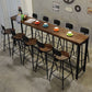 1/6/11 Pieces Industrial Rectangular Pub Table Set Solid Wood Counter Table Set Clearhalo 'Bar Furniture' 'furn' 'furn_home_bar_bar_sets' 'Furniture' 'Home Bars & Bar Sets' 'home_bar_bar_sets' 'Kitchen & Dining Furniture' 1200x1200_d6940e95-d6a3-42af-9d13-176ec994e420