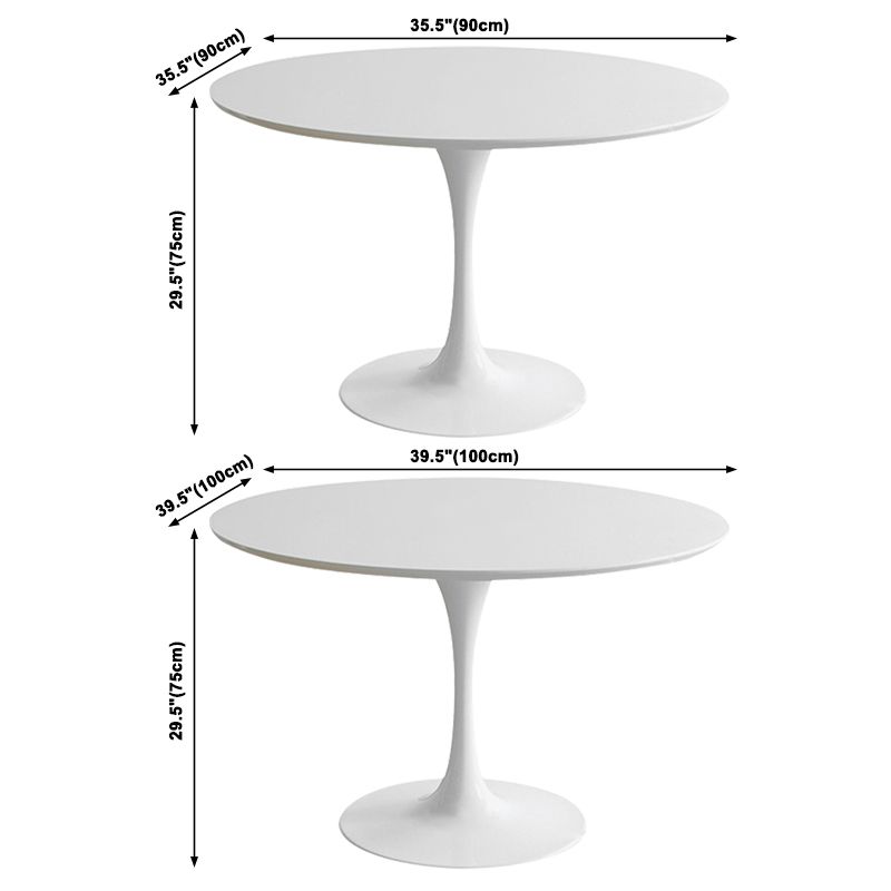 Contemporary White Standard Dining Table Round Shape Sintered Stone Dining Table for Kitchen Clearhalo ' dining_table' 'Dining Tables & Seating' 'Dining Tables' 'furn' 'furn_dining_table' 'Furniture' 'furniture_dining_table' 'Kitchen & Dining Furniture' 'kitchen&dining_furn' 'kitchen' 'kitchen_dining_table' 1200x1200_d6942b4f-16f1-4fd2-a29f-f87786cb4b7b