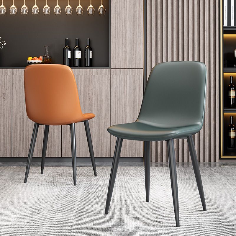 Modern Leather Meeting Room Side Chair Solid Back Matte Finish Dining Chair Clearhalo ' kitchen&dining_furn' 'Dining Chairs' 'Dining Tables & Seating' 'dining_chair' 'Furniture' 'furniture_dining_chair' 'Kitchen & Dining Furniture' 'kitchen' 1200x1200_d694e8d8-f465-4a94-9fd8-919300720cb5