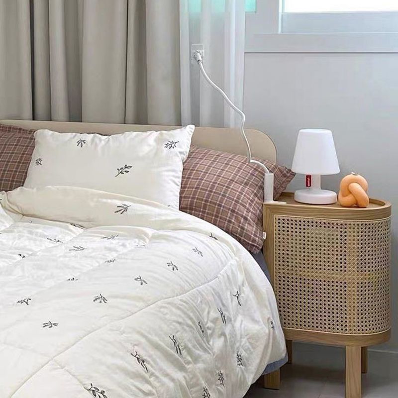 12 "W Modern Bedside Gabinet Accent Mesa de acento Nightshand con 3 estantes