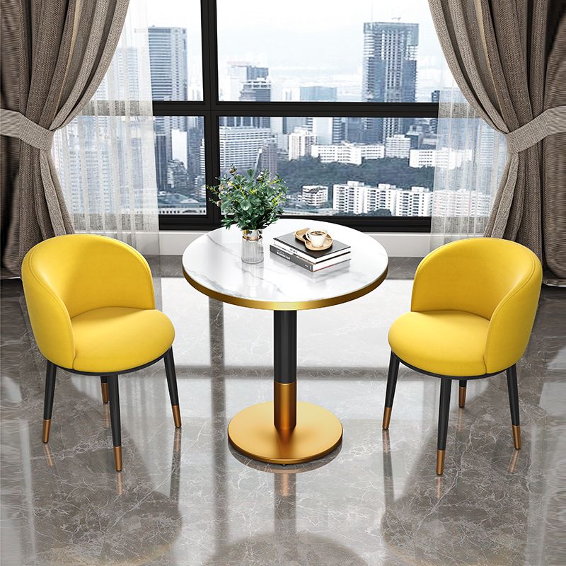 Round Dining Table Pedestal Dining Table for Kitchen Dining Room